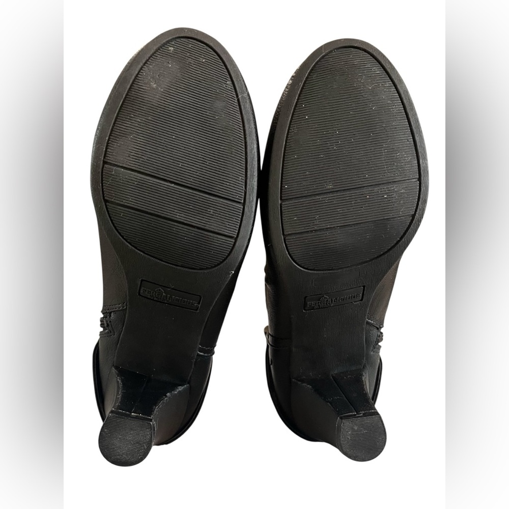 Elegant Fergalicious Sleek Black Ankle Booties - Picture 5 of 7